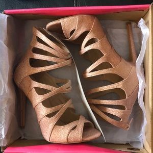 Sparkly Rose Gold High Heels